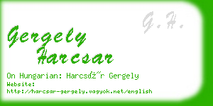 gergely harcsar business card